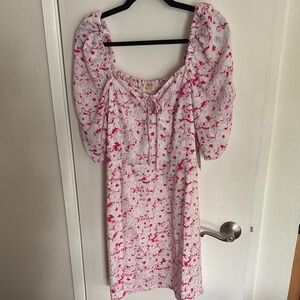 NWT Pink and White Floral Dress